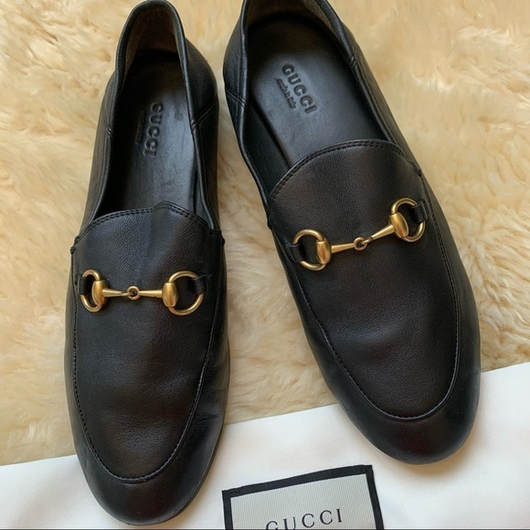 GUCCI Brixton Horsebit Black Leather Foldable Mules Blogger Favorite Loafers 36 - Picture 6 of 14